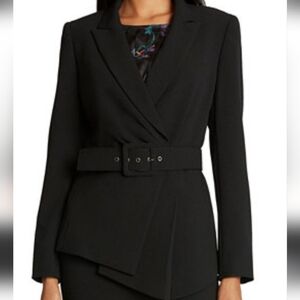Tahari ASL Asymmetrical Belted Blazer